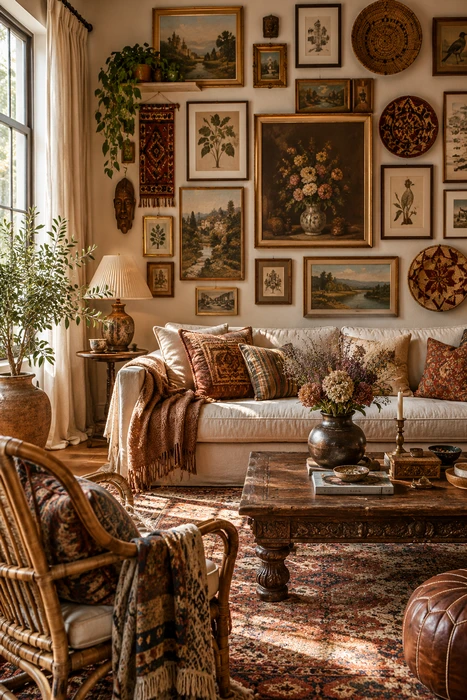 Boho Style Living Room Ideas for a Cozy Space Full of Character 10 Boho home decor ideas with natural accessories, cozy seating, and layered styling