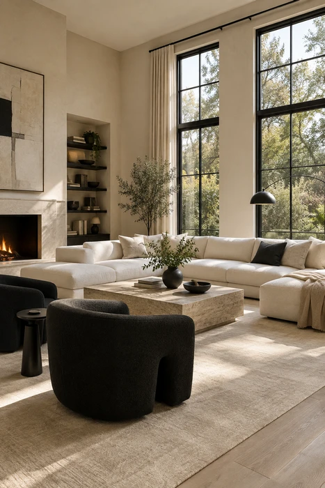 L Shape Sofa Living Room Ideas: Modern, Luxury & Small-Space Layouts 4 Living room with L shape sofa layout and modern furniture arrangement ideas