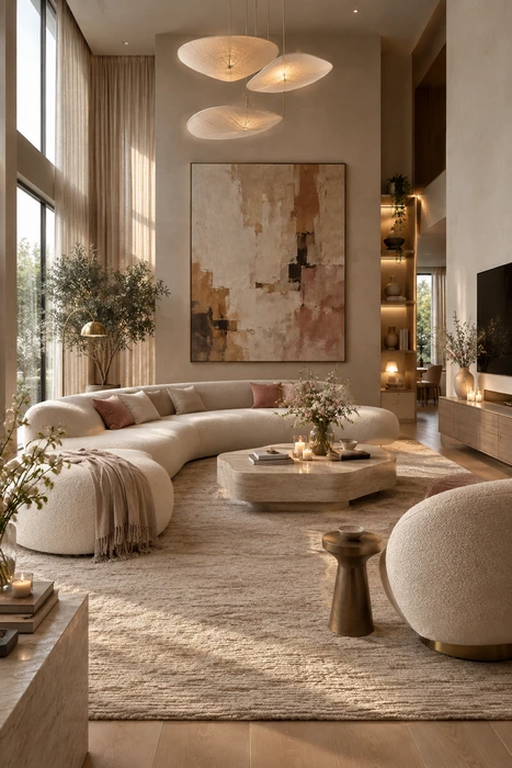 Boho Style Living Room Ideas for a Cozy Space Full of Character 12 Modern boho living room with stylish sofa, plants, and natural interior details