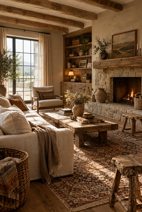 Boho Style Living Room Ideas for a Cozy Space Full of Character 6 Neutral boho style living room with earthy tones, cozy furniture, and natural decor