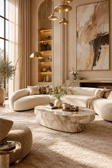 Boho Style Living Room Ideas for a Cozy Space Full of Character 2 Warm boho style living room with cozy sofa, natural textures, and earthy decor