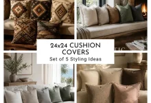 24x24 Cushion Covers Set of 5