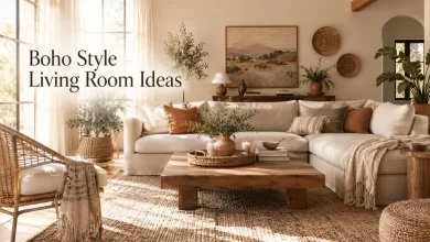 boho style living room